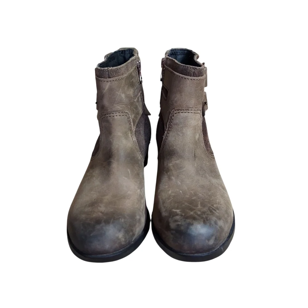 Sorel Lolla Waterproof Leather Suede  Taupe Ankle Boot